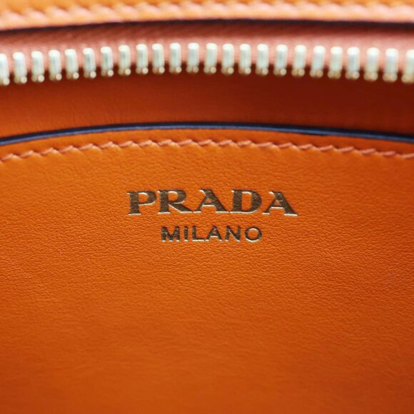 Prada  Esplanade Saffiano Vernice Leather Crossbody Bag Orange - Picture 15 of 15